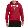 thumbnail image 2 of Nurse the Hardest Job You'll Ever Love | Mens Pop Culture Hooded Sweatshirt Graphic Hoodie, Red, Small, 2 of 3