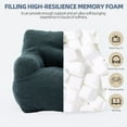 thumbnail image 3 of PORKISS Bean Bag Chair for Teens & Kids, Soft Foam Lazy Sofa with Teddy Fabric, Single Leisure Sofa Chair for Dorm Bedroom Living Room, Green, 3 of 9