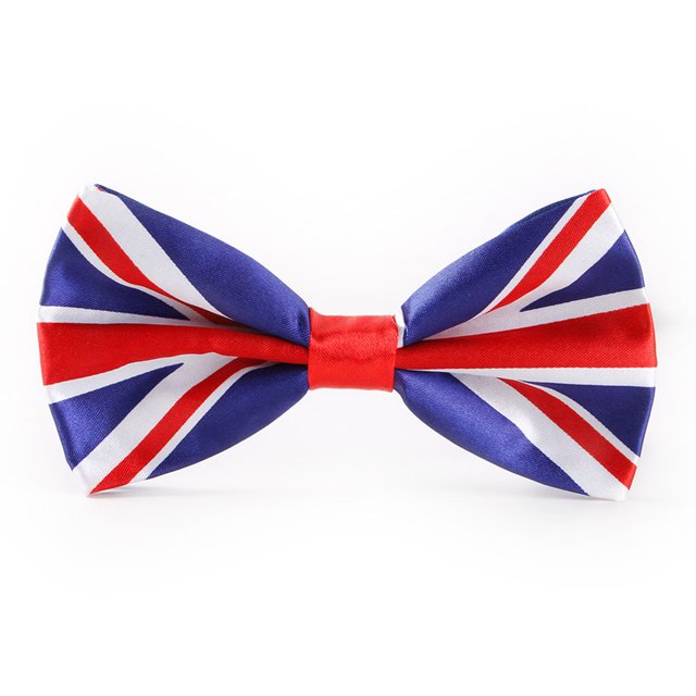 Pajarita estampada Corbata de poliéster flexible Corbata casual de moda con signo nacional Tmvgtek juguetes de los niños