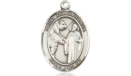 Bliss Silver Filled St Columbanus Medal Mens Womens Medal Charm Religious  Pendant Size Large - Walmart.com