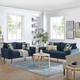 thumbnail image 2 of Loveseat and Sofa Set, Fabric, Navy Blue, Modern Contemporary Urban Design, Living Lounge Room Hotel Lobby Hospitality, 2 of 7