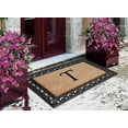 thumbnail image 4 of A1HC 30"x48" Natural Coir & Rubber Paisley Monogrammed Door Mat, Heavy-Duty, Low-Profile, Anti-Shed Outdoor Entrance Mat, 4 of 7