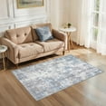 thumbnail image 3 of Uermei 3x5 Washable Entryway Rug: Non-Slip Soft Abstract Indoor Area Rug for Living Room Kitchen Bedroom, Stain-Resistant Door Mat Throw Carpet for Laundry Foyer Home Decor - Blue Gray, 3 of 10