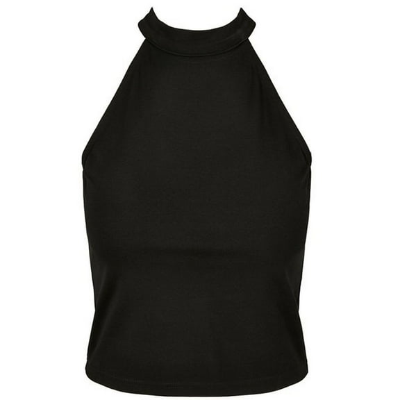 Build Your Brand Womens Turtle Neck Short Tank Top