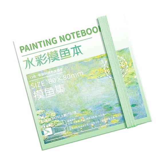 Portable Watercolor Art Journal with Paint Palette, 50 Sheets 300GSM Paper, Travel Sketch Set