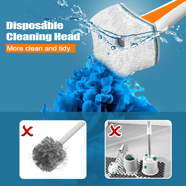 Refill Toilet Brush Cleaning Kit Wall Mount Toilet Brush And