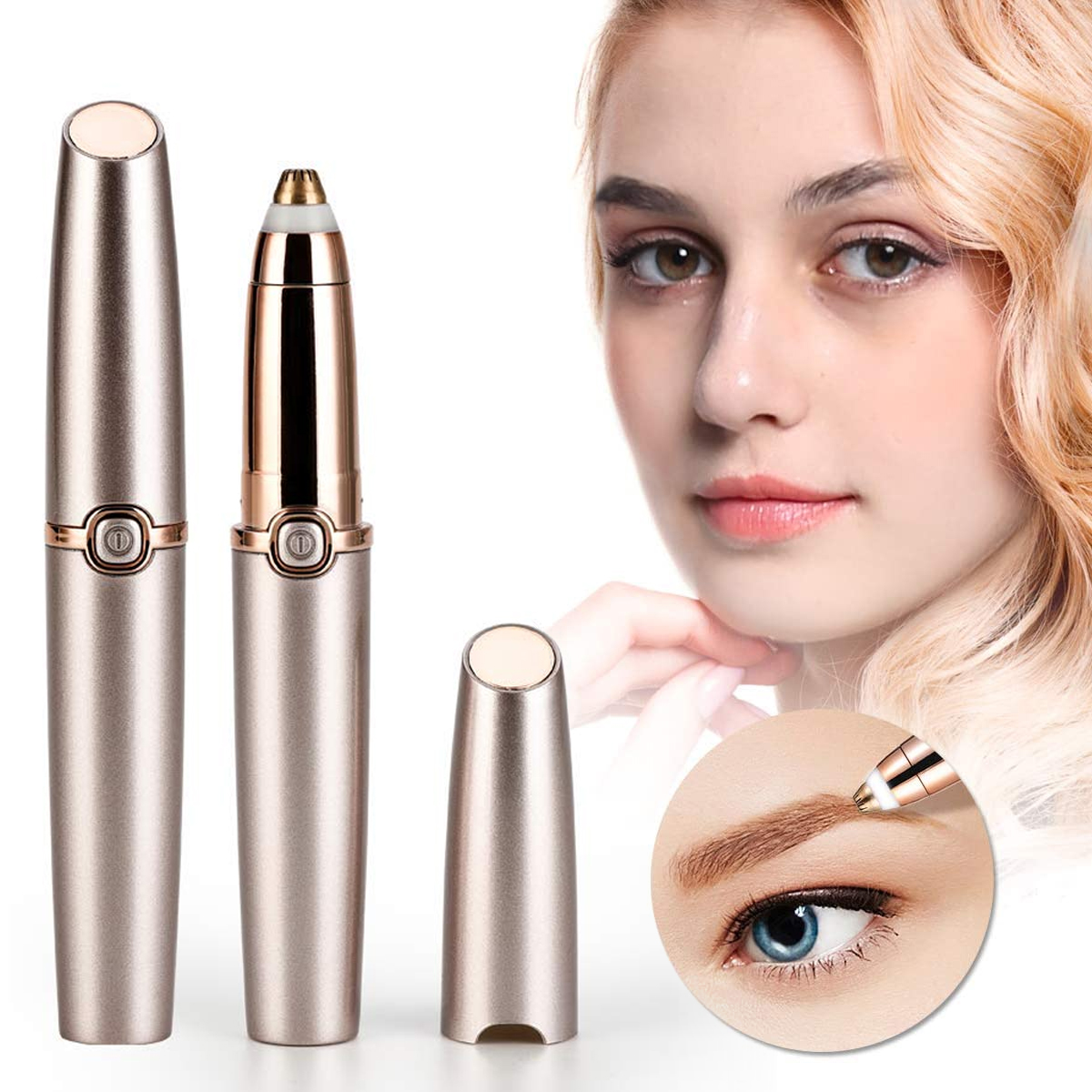 Ifanze Eyebrow Hair Remover, Electric Facial Hair Trimmer ...