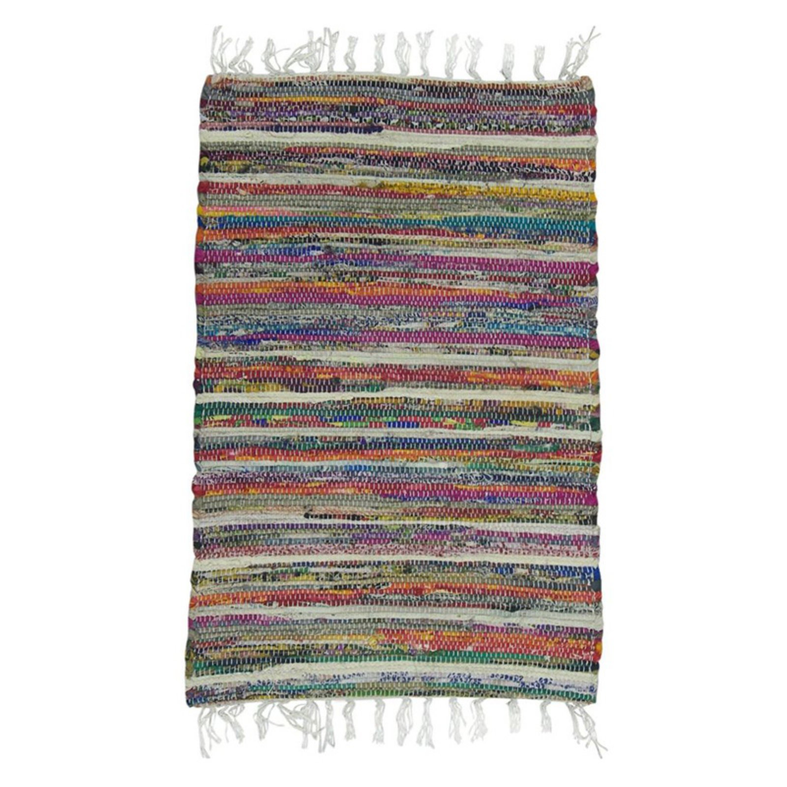 Benzara Rainbow Rag Rug