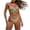 Camel, variant on Bikini Sets for Women Seashell Halter Tie Back Two Piece Swimsuit Color Block Triangle Bathing Suit