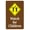 Warning Sign 2, variant on Watch Out For Pedestrians Metal Tin Sign - 8"x12", Industrial/Commercial Decor for Crosswalks, Parking Lots, Busy Zones