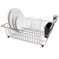 thumbnail image 4 of Mainstays Large Metal Dish Drainer Rack - Chrome/Black, 4 of 6