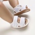 thumbnail image 4 of CAICJ98 Infant Baby Boy Girl Summer Sandals Non Slip Soft Sole Toddler First Walking Crib Shoes White,12-18 Months, 4 of 7