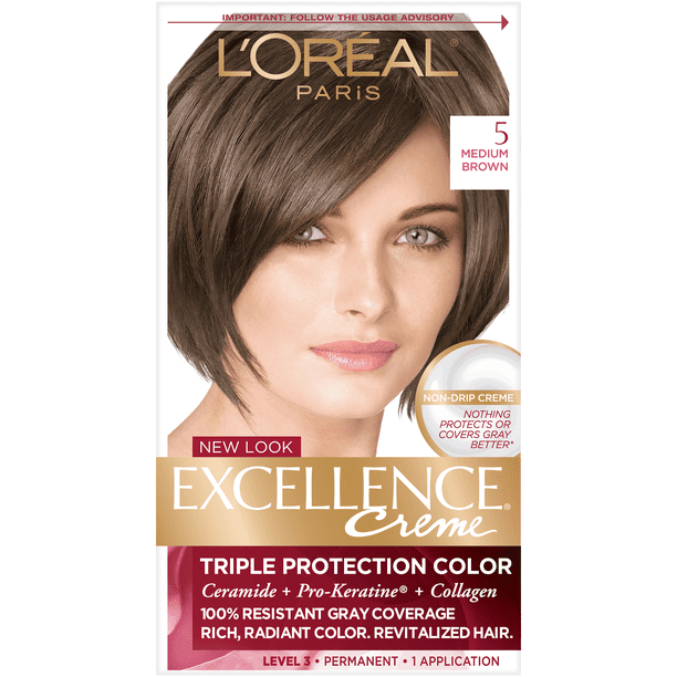 L'Oreal Paris Excellence Creme Permanent Hair Color, 5 Medium Brown -  Walmart.com