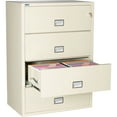 thumbnail image 3 of Phoenix Safe Lateral 38 inch 4-Drawer Fireproof File Cabinet with Key Lock, Water Seal, Putty, LAT4W38P, 3 of 5