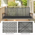thumbnail image 4 of Gymax Rattan Patio Porch Swing 2-Person Cushioned Swing Chair Bench w/ Hanging Ropes Black, 4 of 8