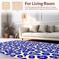 thumbnail image 2 of ODIKA 6'x6' Machine Washable Non-Slip Area Rug, Interlocking Spotted Evoking Exotic Wildlife High Traffic Rug, Beige, 308115, 2 of 7