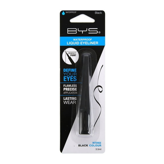 BYS Waterproof Smudgeproof Fine Tip Liquid Eyeliner Makeup Black 4ml