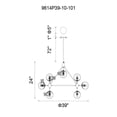 thumbnail image 4 of 10 Light Chandelier with Black finish, 4 of 4
