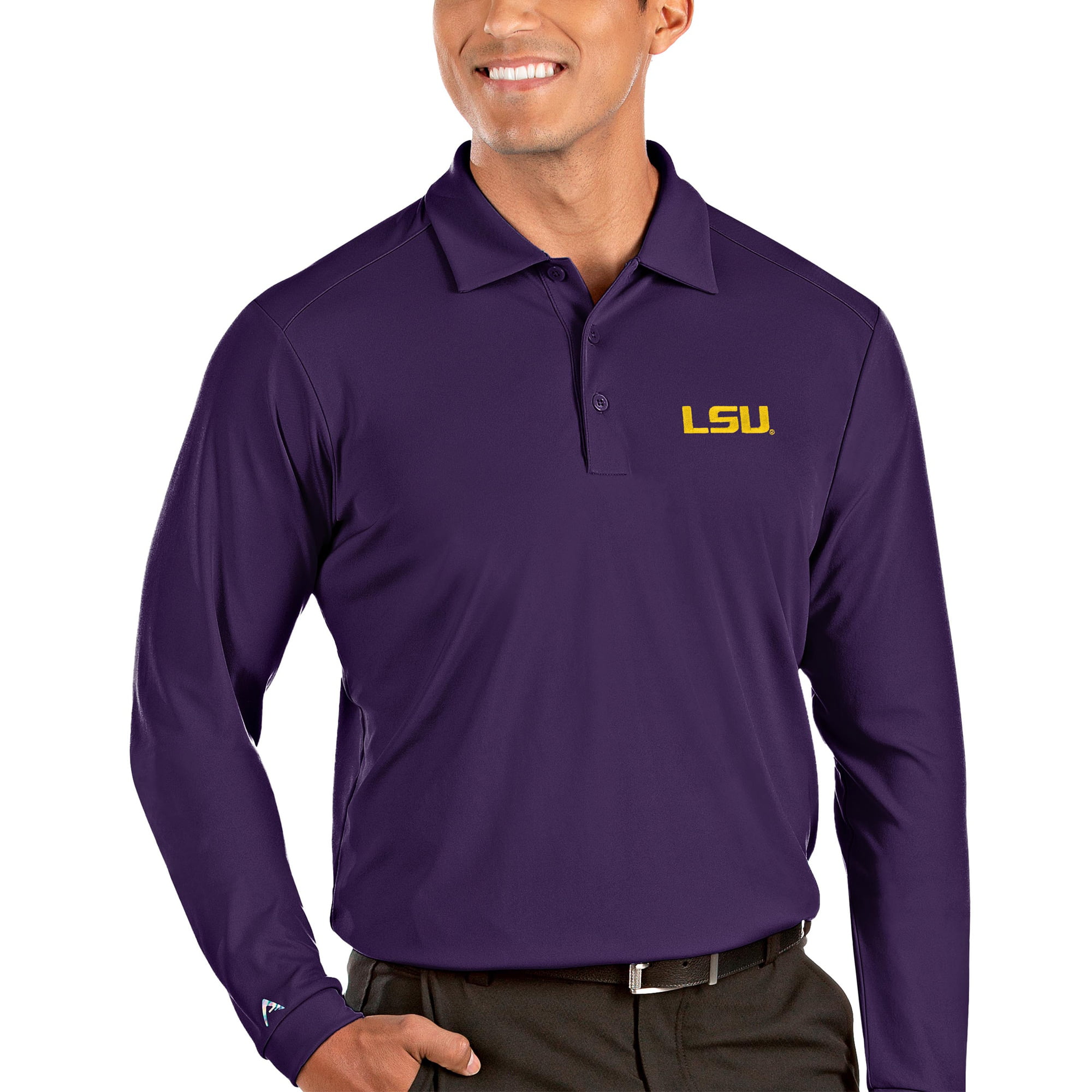 LSU Louisiana State Tigers Short-Sleeve Polo Shirt Cotton/Poly Luxury Blend