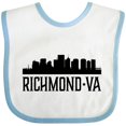 thumbnail image 3 of Inktastic Richmond Virginia City Skyline Boys or Girls Baby Bib, 3 of 4