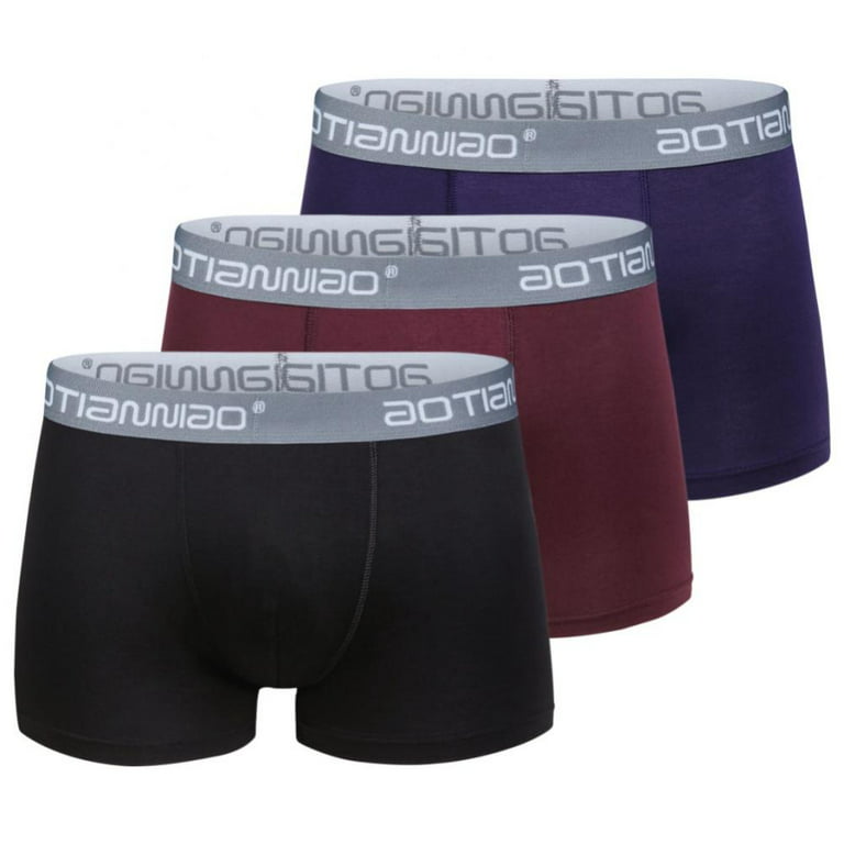 Men's Underwear - Sports Letters Breathable Anti-Abrasive Modal Boxers High  Elastic Loose Comfortable Soft Boxers Workout Briefs Plus Size
