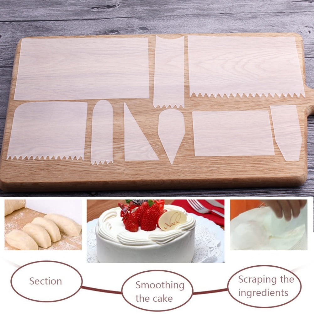 Cake Scraper Cake Smoother, 9 Pcs/set Dough Scraper Bowl Scraper