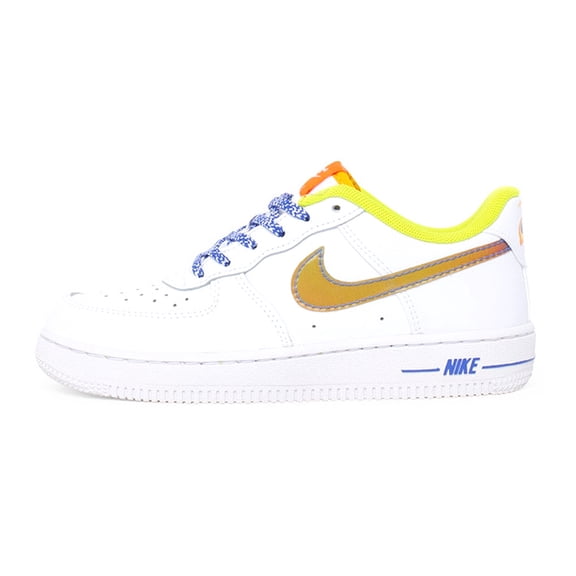 Little Kid's Nike Force 1 LV8 White/Multi-Color-Medium Blue (DQ7768 100) - 13.5