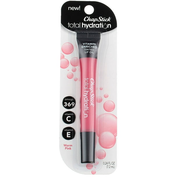 Chapstick Total Hydration Tinted Lip Oil, Warm Pink, 0.24 fl oz
