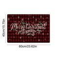 thumbnail image 3 of HomeKingdee Winter Christmas Kitchen Rugs Red Buffalo Plaid Christmas Rugs Merry Christmas Decorations Wreath Kitchen Mats Washable Floor Doormat Area Rugs, 3 of 6