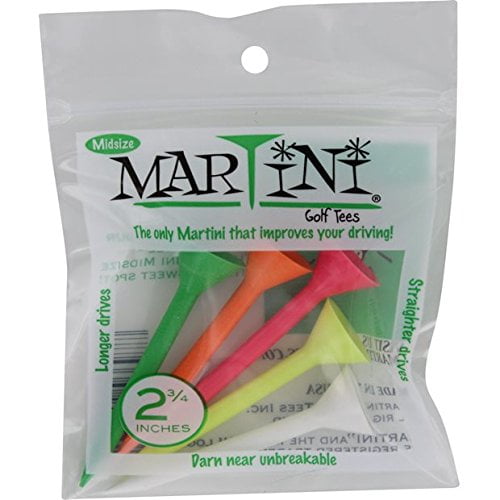 Martini Midsize 2 3/4" Golf Tees Virtually Unbreakable Mixed