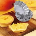 thumbnail image 3 of 6-Piece Chrysanthemum Tart & Cake Baking Mold Set Made Of Durable Aluminum Alloy, 3 of 4