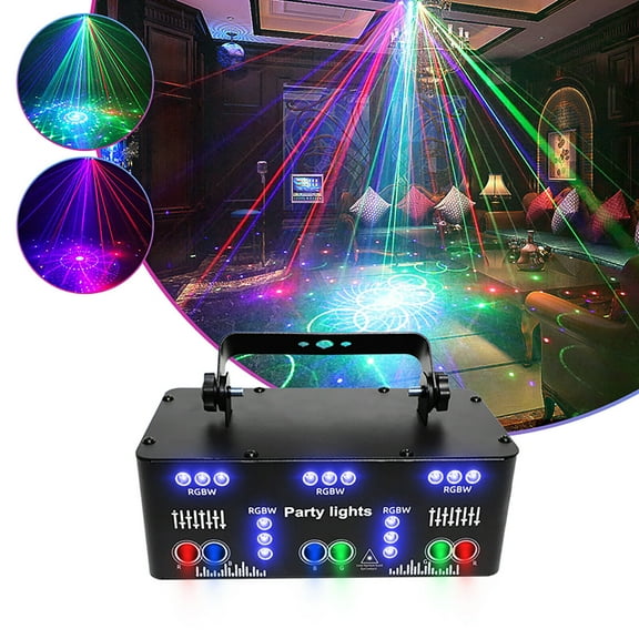 TFCFL Proffessional 21 Eyes RGB LED Laser Beam Scanner Projector DJ Party Stage Laser Light Show DMX Remote Control