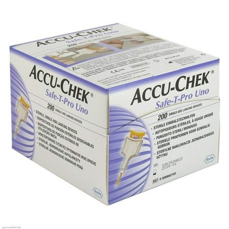 Accu-Chek Safe-T-Pro Uno Glucometer Lancets (200) Free Shipping