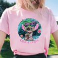 thumbnail image 1 of Cute Mickey Mouse Stitch Women's Casual Tops Harajuku Fashion Women's T-Shirts New Women's Crew Neck Tops Women's Short SleevesL Gao Jinjia LED, 1 of 2