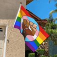 thumbnail image 3 of Bandera de bondad, paz, igualdad, amor, inclusión, esperanza y diversidad, de 90 x 150 cm, ideal para balcones y patios, ideal como pancarta decorativa para jardín., 3 of 3