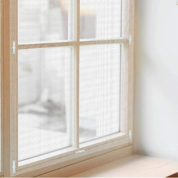 Juegos de 12 piezas para cierre de mosquitera de ventana, clips de pantalla para moscas de ventana sin perforación