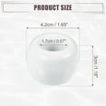 thumbnail image 3 of Unique Bargains Round Mini Ceramic Toothbrush Holder White 1.65"x1.18" Electric Toothbrush Holder for Bathroom, 3 of 8
