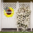 thumbnail image 2 of 12 Inch Sunflower Welcome Door Sign Hanger for Front Door Decoration,Spring Sunflower Welcome Wood Wreaths Summer Door Hanging Farmhouse Porch Wall Decor Indoor Outdoor Welcome Sign, 2 of 7