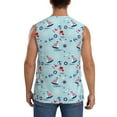thumbnail image 4 of Balery Sailboats Anchors Men's Sleeveless Muscle Shirts Workout Tank Top, Moisture Wicking, Odor Protection-Small, 4 of 8