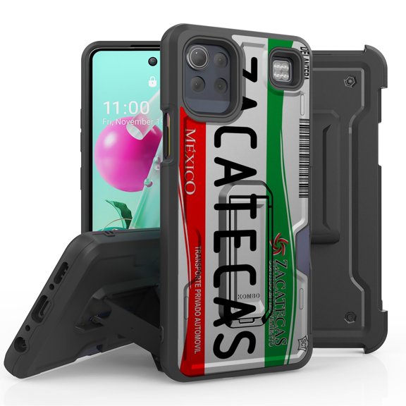 ANJ  Rugged Hybrid Shockproof Case w/Kickstand   Holster Clip Card Slot Cover for LG K92 5G - Zacatecas