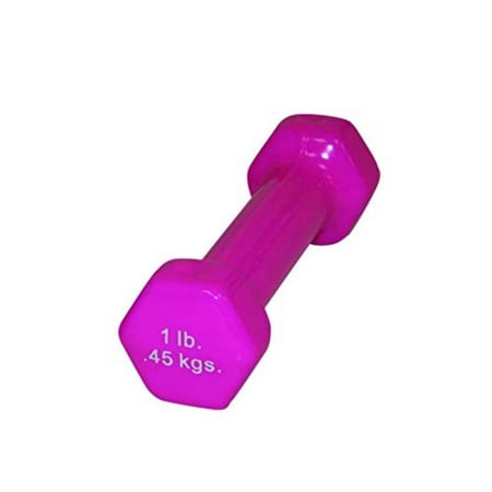UPC 796793858590 product image for CanDo Color-Coded Vinyl Coated Iron Dumbbell, Pink, 1 Pound | upcitemdb.com