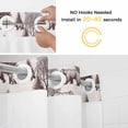 thumbnail image 5 of Brown Bear No Hook Shower Curtain Waterproof,Bathroom Curtains with Snap in Liners and See Through Top Window,Hunting Bear Forest Wildlife Animals Vintage Hotel Bathtub Curtains Shower 36"Wx78"L, 5 of 8