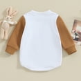 thumbnail image 3 of Bagilaanoe Newborn Baby Girl Boy Easter Romper Sweatshirt Long Sleeve Bodysuits Letter Print Pullover 3M 6M 9M 12M Infant Casual Tee Tops, 3 of 7