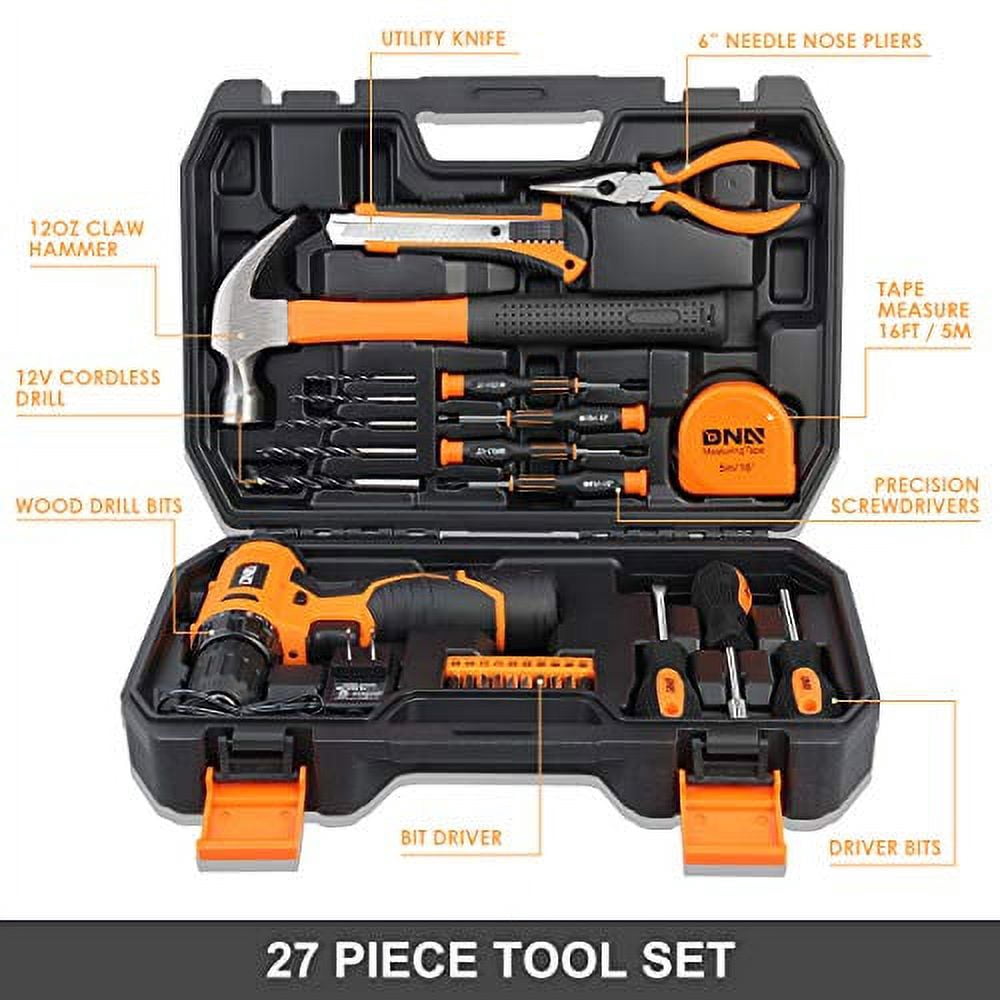 DNA Motoring 12V Lithium Power Tool Set 1300mAh, 27 Pack