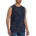 thumbnail image 2 of JUNZAN Navy Dark Blue Men's Sleeveless T Shirts,Sleeveless Muscle Shirts,Sizes S-3XL, 2 of 8