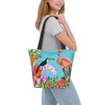 thumbnail image 7 of Kll Tote Bag For Women Tropical Jungle Flamingo Print Shopping Grocery Reusable Bags For Office School Shopping Travel, 7 of 7