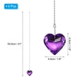 thumbnail image 2 of Uxcell 21 Inch Crystal Ceiling Fan Pull Chains, Purple, 4 Pcs (Heart Shape), 2 of 6
