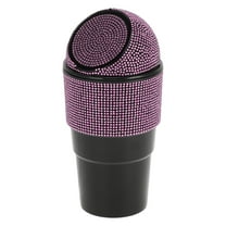 Unique Bargains Car Trash Can Portable Front Seats Trash Bin Pink 1 Pc 3.9" Length 2.8" Width 7.9" Height Plastic