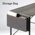 thumbnail image 4 of Bestier Computer 32 Inch Modern Mini Office Desk with Storage Bag, Grey, 4 of 7