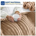 thumbnail image 4 of Heated Electric Throw Blanket, 50"x60", 6 Heat Levels, Auto-Off Timer, Machine Washable, Brown, 4 of 8